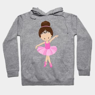 Ballerina, Ballet Girl, Ballet Dancer, Brown Hair Hoodie